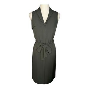 BANANA REPUBLIC Women's Size 2 Soft Stretchy Dark Green Collared Shirt Dress